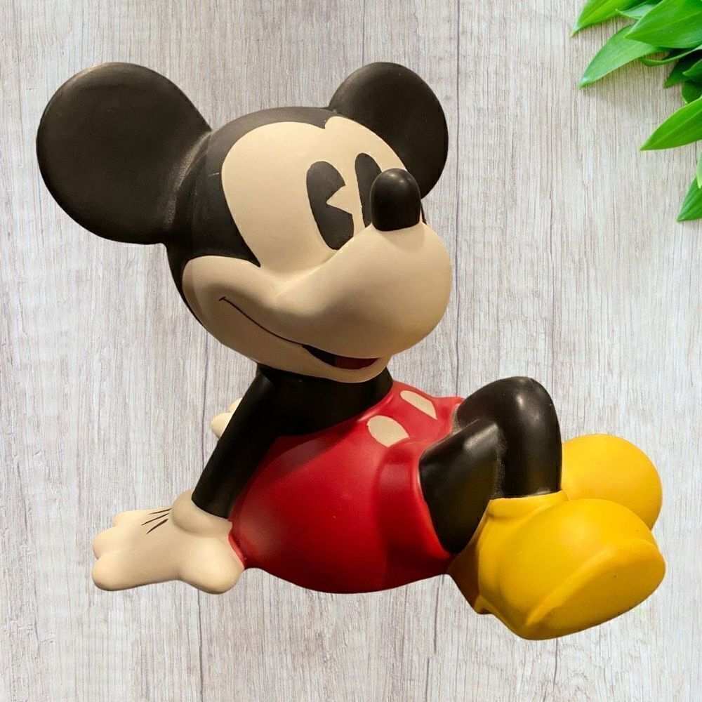 Disney Mickey Mouse Coin Bank Figure 6" Ceramic Enesco Sitting Classic